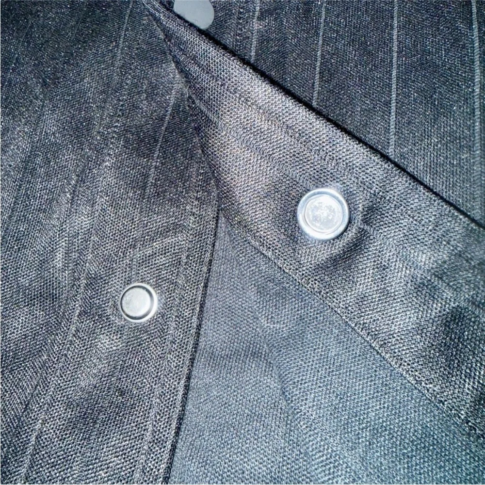 adidas Black Short Sleeve Button-Up Jersey with White Trefoil Logo - Picture 6 of 9